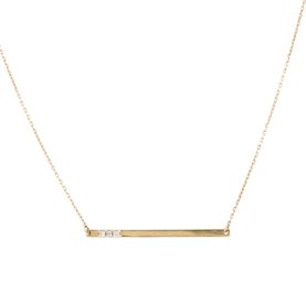 14K DIAMOND BAR NECKLACE