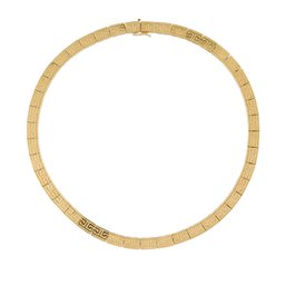 GORGEOUS SOLID 14K GOLD GREEK CHOKER NECKLACE 38G