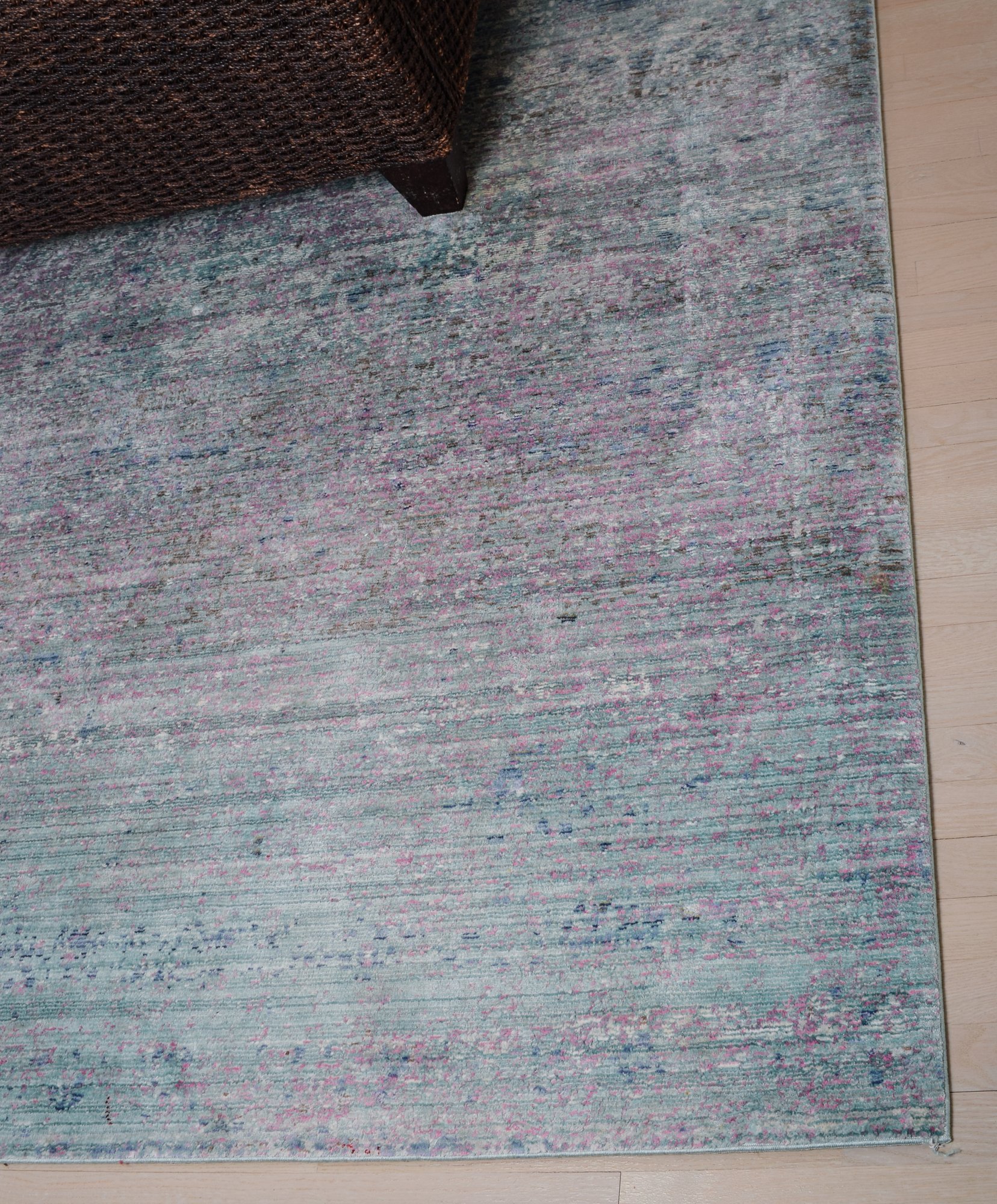 Unique Looms Aqua Silk Collection Area Rug 1446