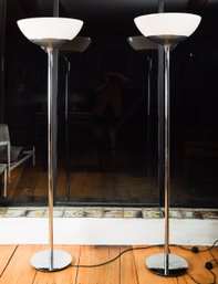 A Pair Of 1966 Aminta Torchieres Floor Lamps By Emma Gismondi For Artemide