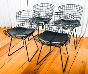 Original Bertoia Wire Framed Side Chairs (4) For Knoll