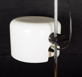 Joe Columbo White Coupe Floor Lamp For Oluce.