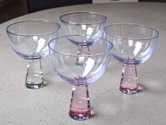 Two Sets Of Cocktail Glasses