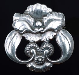 Georg Jensen Sterling Silver Orchid Brooch No 97