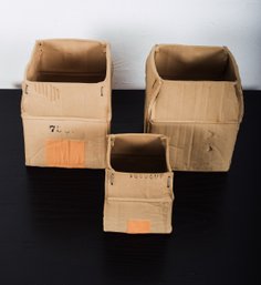 Three Michel Harvey Corrugated Boxes Pop Art Ceramics