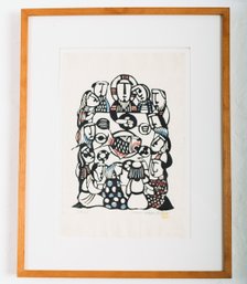 Woodcut Print By Sadao Watanabe 1972