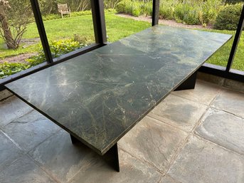 Minotti Wedge Dining Table In Verde Fantastico Marble