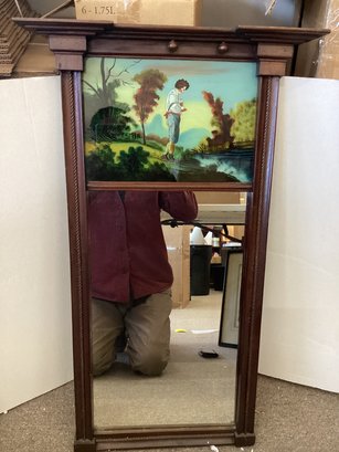 Federal Style Reverse Painted Mirror