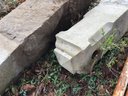 16 Antique Solid Carved Granite Garden Fence Posts
