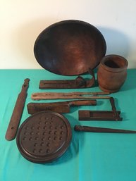 Lot Of Antique Woodenware