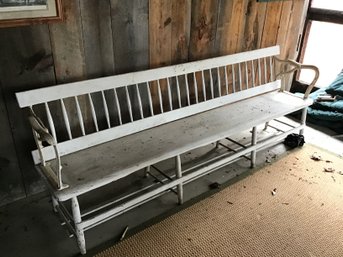 Antique Railroad Station Convertible Bench