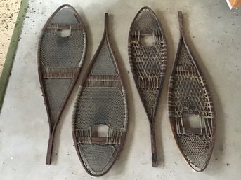 Group Of Four Antique Snow Shoes