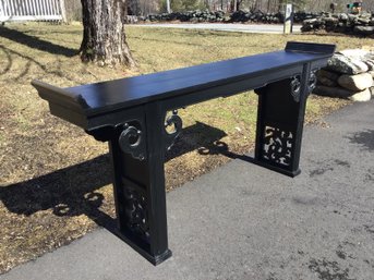 Chinese Ebonized Carved Altar Table