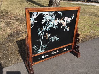Large Chinese Inlay Table Screen