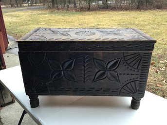 Indonesian Carved Storage Trunk