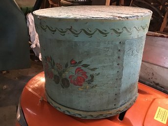 Primitive Bent Wood Painted Bucket