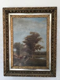 19thC English Oil On Canvas Landscape