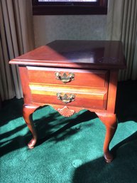 Queen Anne Cherry Side Table By American Drew