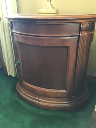 Federal Style Oval Side Table Cabinet