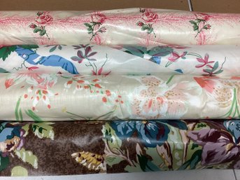 Assorted Lot Vintage Chintz Fabric Bolts