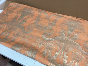 Fantastic Schumacher Silver Printed Coral Fabric 8 Feet