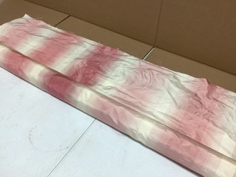 Pink And Cream Striped Silk Fabric Bolt