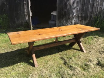 Large Hunt Country Trestle Dining Table