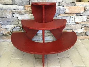 Red Painted Planter Shelf