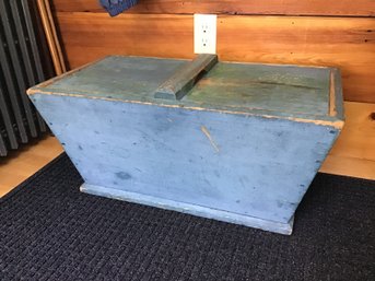 Antique Blue Painted Storage Box