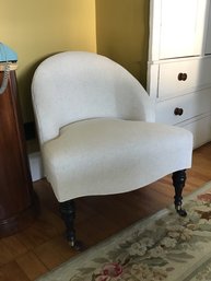 Mitchell Gold Off White Boudoir Chair With Nailhead Trim #1