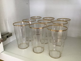 Gilt Rim Glasses