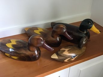 Lot Of Carved Ducks