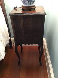 Pair Carved Front Side Tables