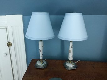 Pair Boudoir Lamps