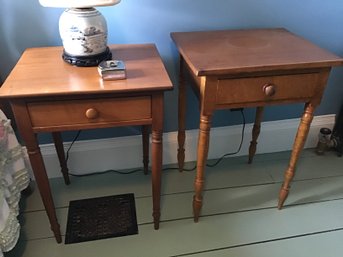 Two Maple Side Tables