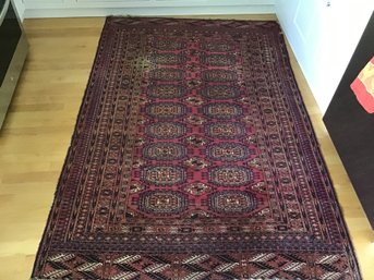 Antique Wool Hand Knotted Bokara Carpet