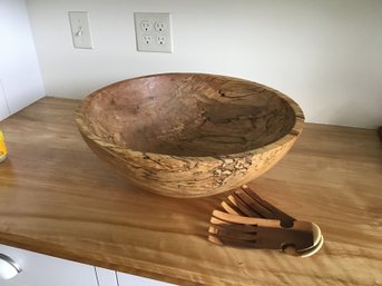 Spencer Peterman Hand Carved Salad Bowl