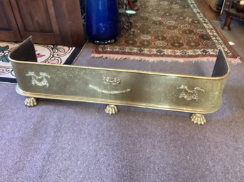 Brass Paw Footed Fireplace Fender
