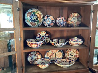 Large Lot Japanese Imari Porcelain