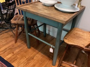 Country Painted Tray Top Side Table