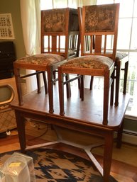 Oak Extension Table With Four Chairs