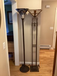 Lot Of Two Mission Style Floor Lamps