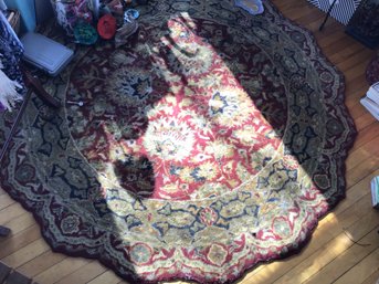 70' Round Wool Area Rug