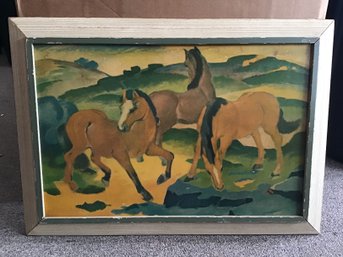Framed Print On Board Of Picasso Horses