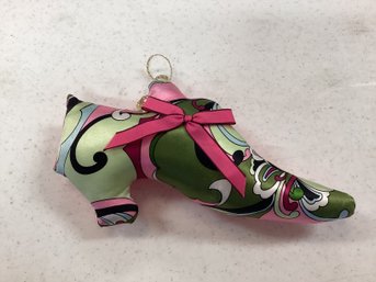 Emilio Pucci Silk High Heel Shoe Ornament