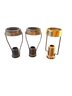 SET OF 3 METAL TOLE CANDLE SHADES WITH STANDS