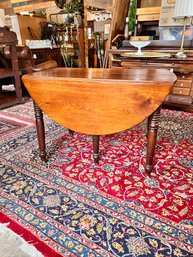 ANTIQUE VICTORIAN DROP LEAF DINING TABLE CHERRY