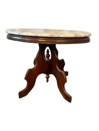 VICTORIAN REPRODUCTION MARBLE TOP TABLE