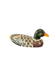 HAND PAINTED WOOD DUCK DECOR