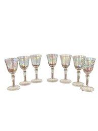 LOT OF 7 PEARLIZED MATCHING CORDIALS 1930s